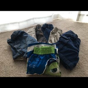 Lot of Toddler Boys’ shorts with free bathing suit